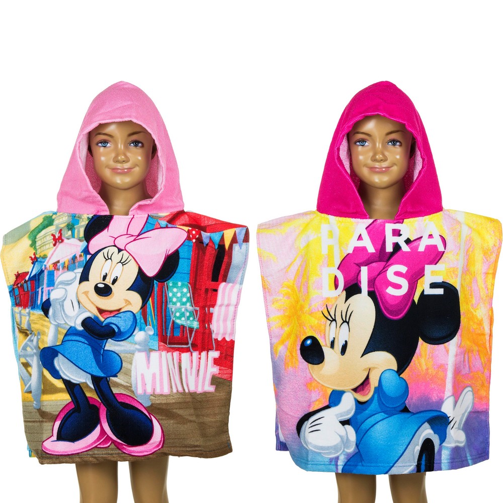 Guizmax Poncho De Bain Capuche Minnie Mouse Cape Pour Enfant Bebe Puericulture Toilette De Bebe